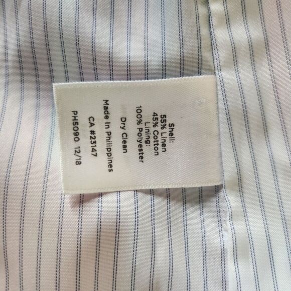 Talbots Women's multi classic summer size 2 madras plaid linen cotton blazer - Picture 8 of 8